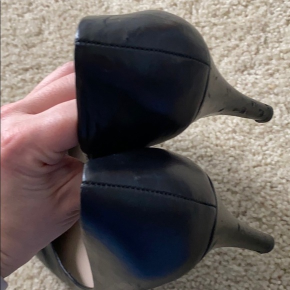 Black leather Franco Sarto pointy toe pump size9.5 - Picture 4 of 6